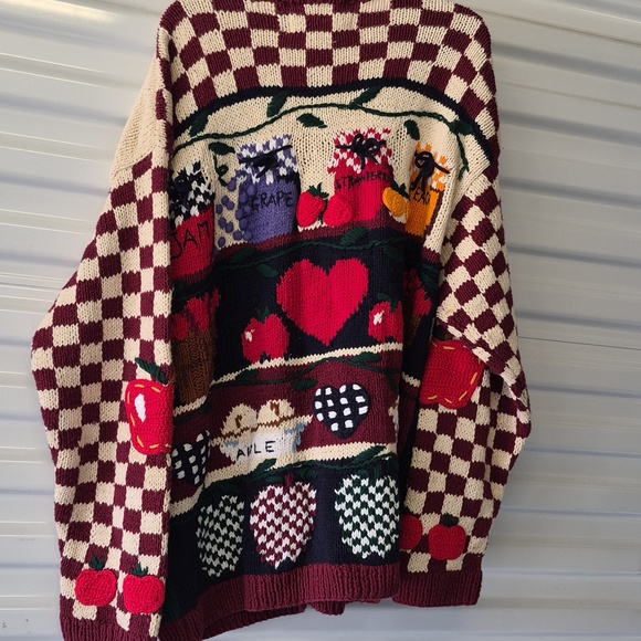 Vintage 90s Eagles Eye Sweater LG APPLE CIDER XL - Picture 4 of 4